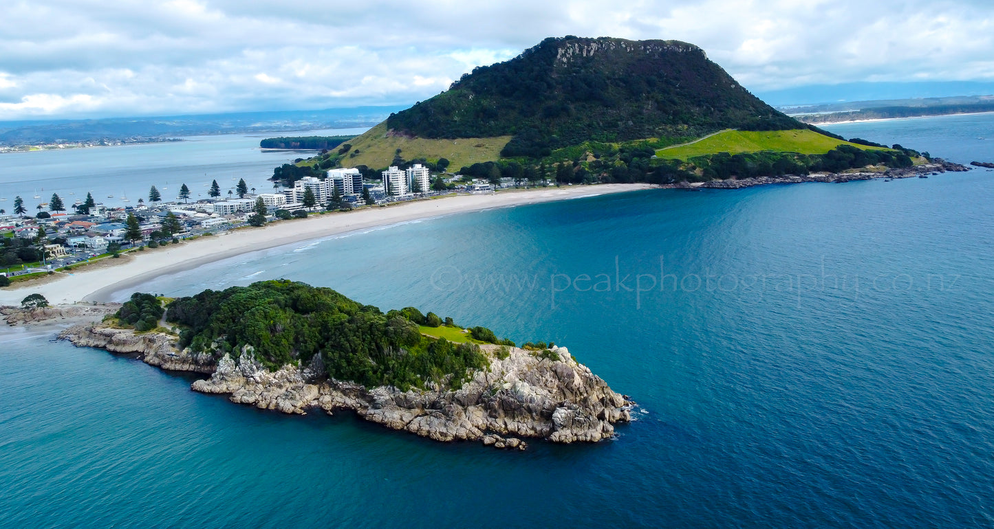 Mount Maunganui, Leisure Island - Aerial View - Choose your size