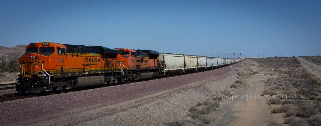 Freight Train on Route 66 Panorama - Choose your size