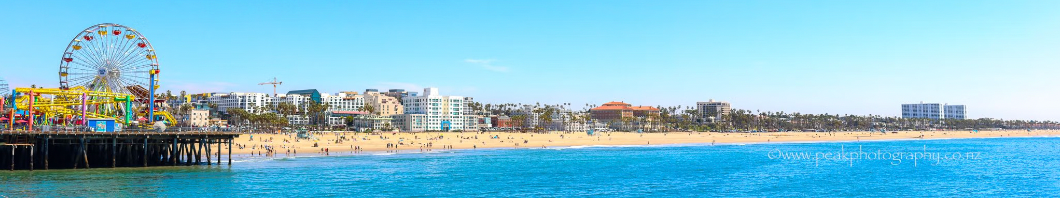 Santa Monica Pier Panorama Canvas - Choose your size
