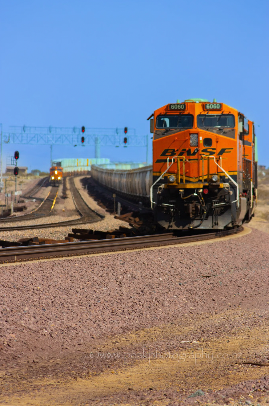 Train alongside Route 66