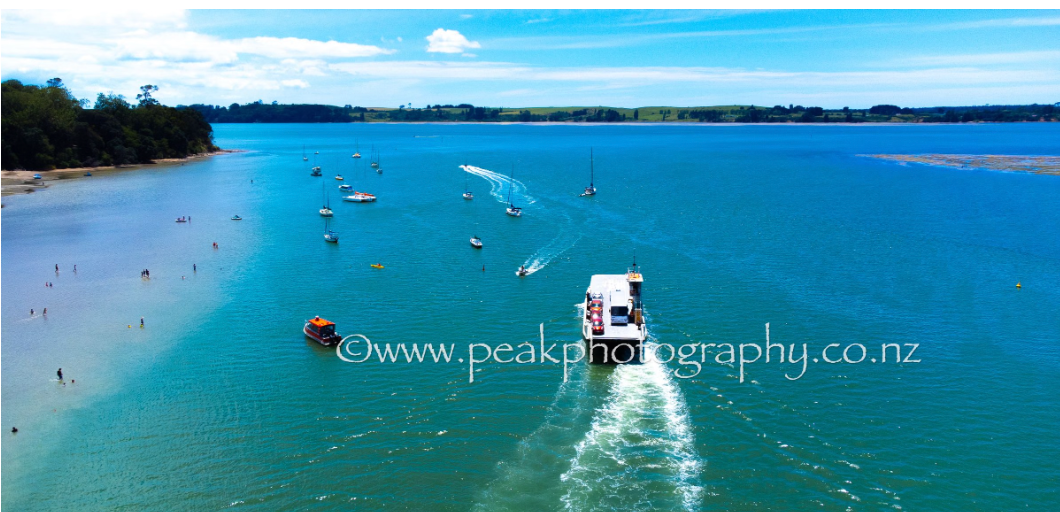 Ferry Leaving Omokoroa Choose your size